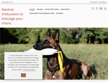 Tablet Screenshot of materiel-d-education-et-dressage-pour-chiens.com